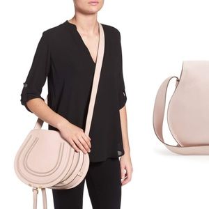 Chloe Marcie medium crossbody blush nude bag